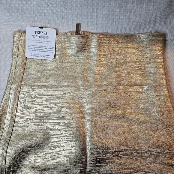 Trezzi Collection - Melaine High Waist Gold Skirt - Size S - Picture 2 of 6